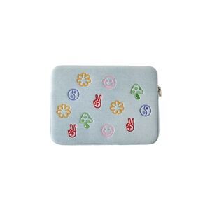 UO Urban Outfitters Retro Inspired Embroidered Denim Laptop Tablet Case Sleeve L